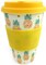 TINYMILLS Pineapple Hawaii Luau Travel Mug - Eco-Friendly Reusable Plant Fiber Travel Mug with Tropical Pineapple Design